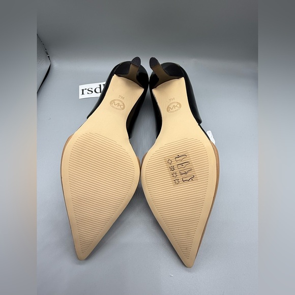 Julieta Two Tone D'orsay Pumps In Black and Tan Leather/ Womens Size 7/ NIB - Picture 8 of 9